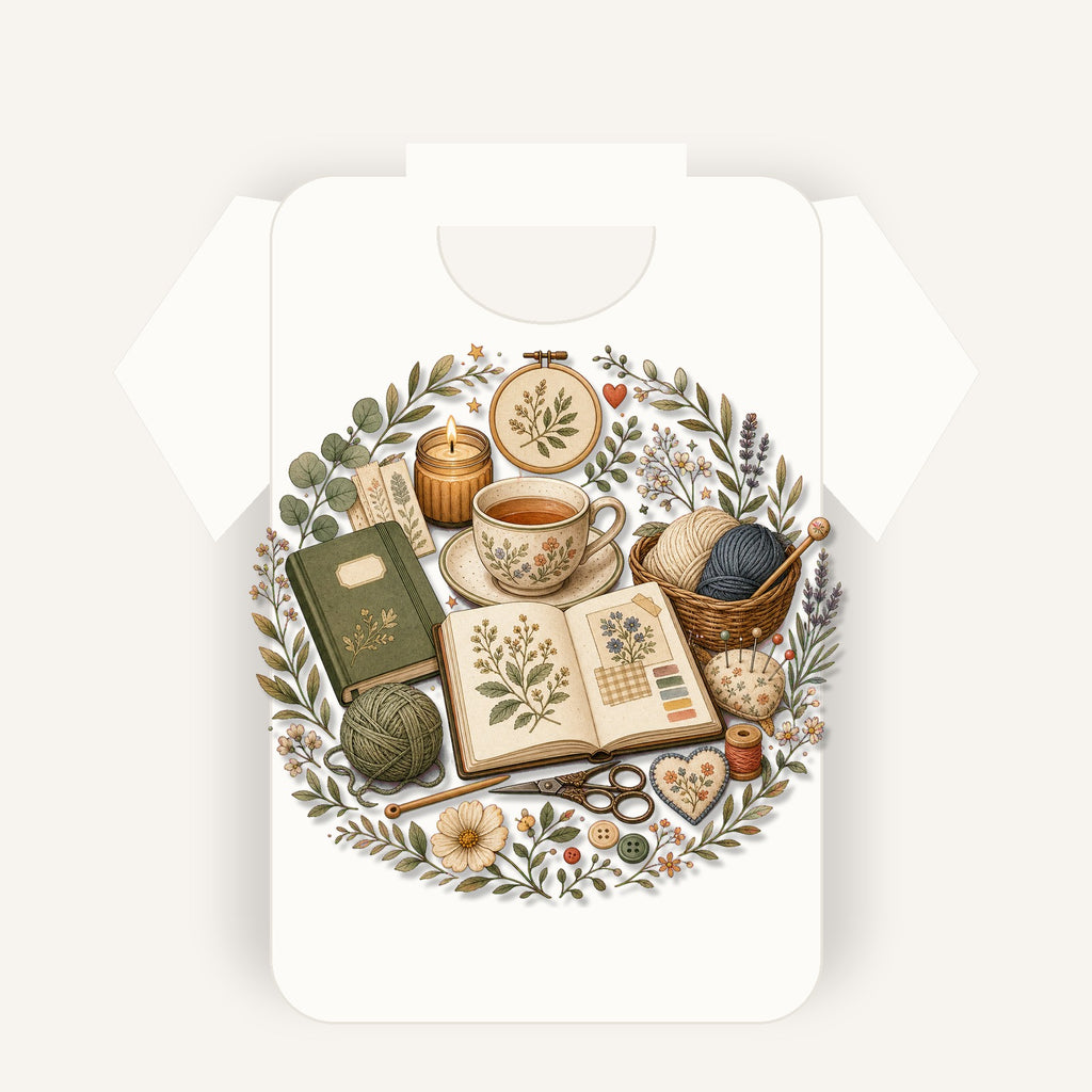 MPBArt clear primary shirt mockup - Quiet Hobby Club T-Shirt